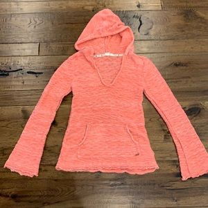 Women’s Roxy light weight hoodie, peach, size S